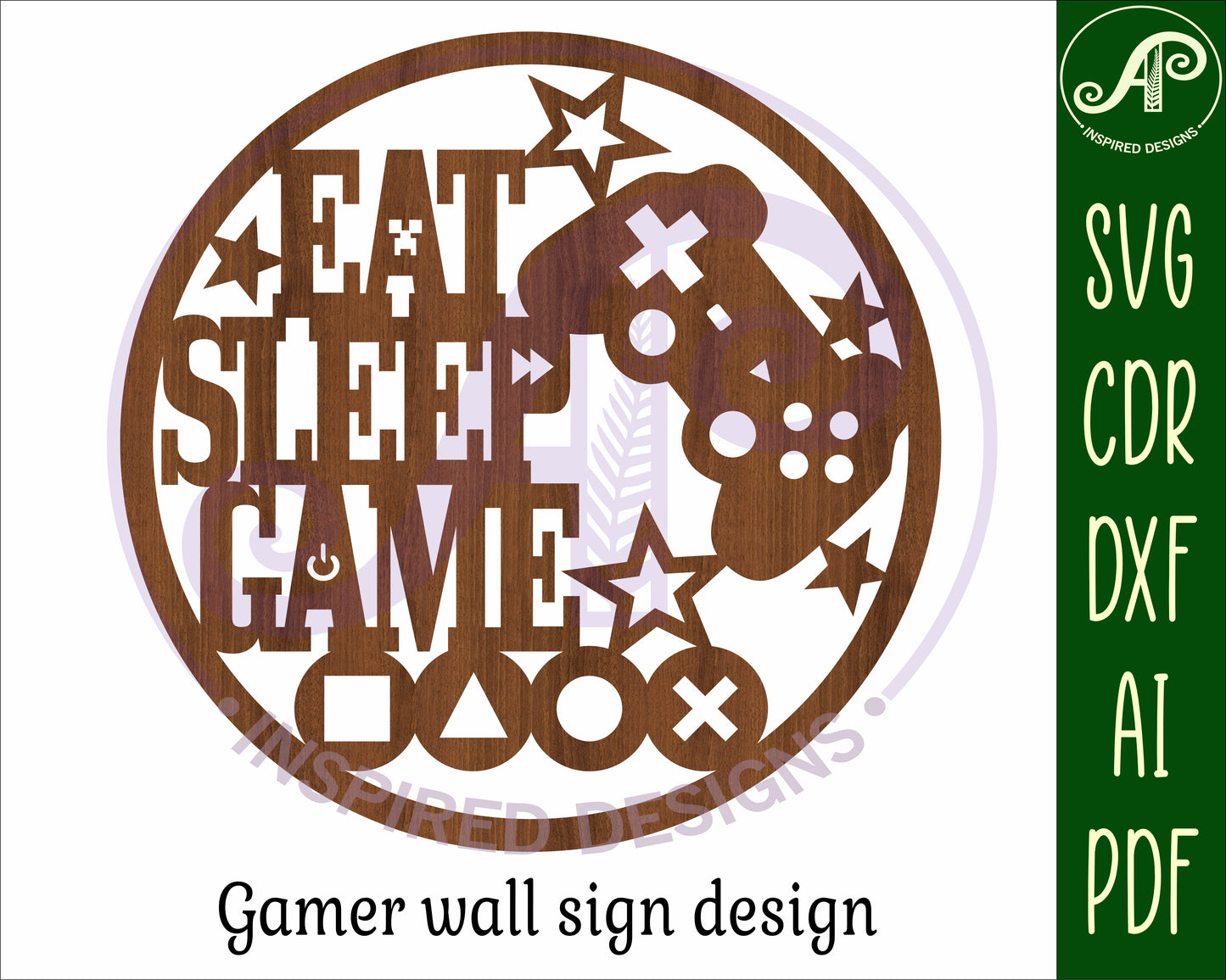 Gamer wall sign design SVG / DXF / AI / PDF / CDR