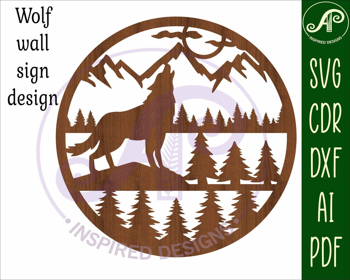 Wolf wall sign design SVG / DXF / AI / PDF / CDR