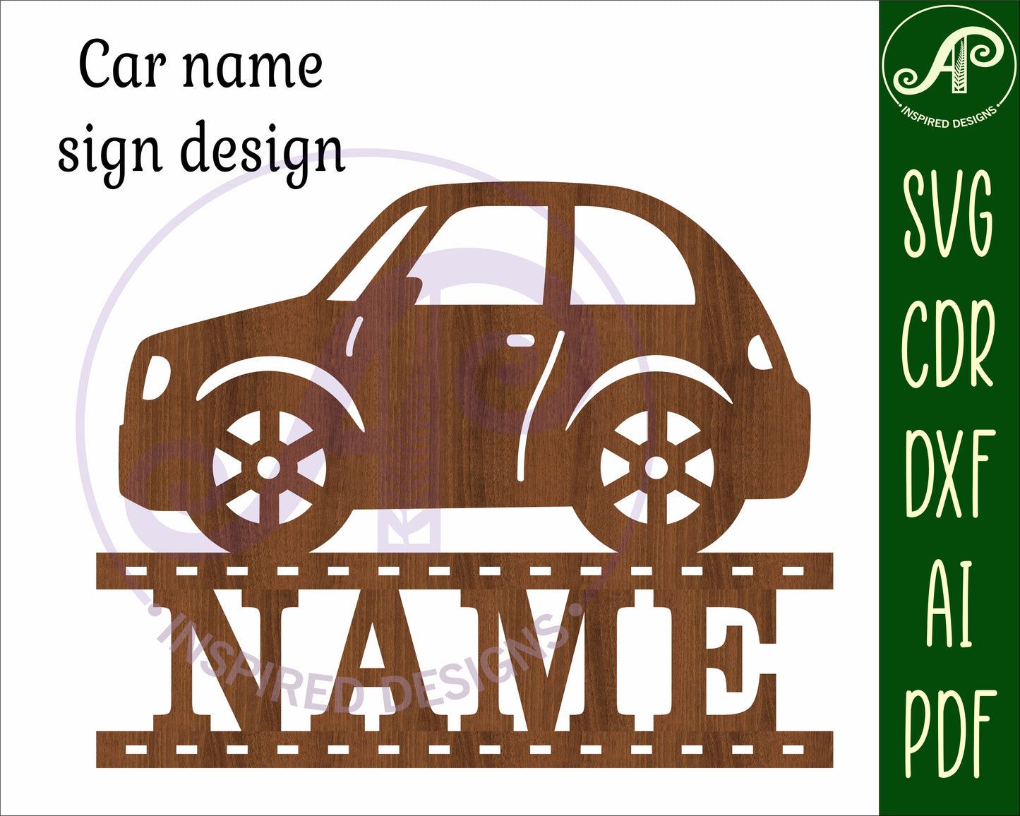 Car name sign SVG / DXF / AI / PDF / CDR