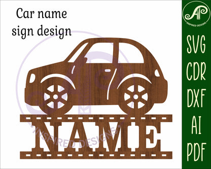 Car name sign SVG / DXF / AI / PDF / CDR