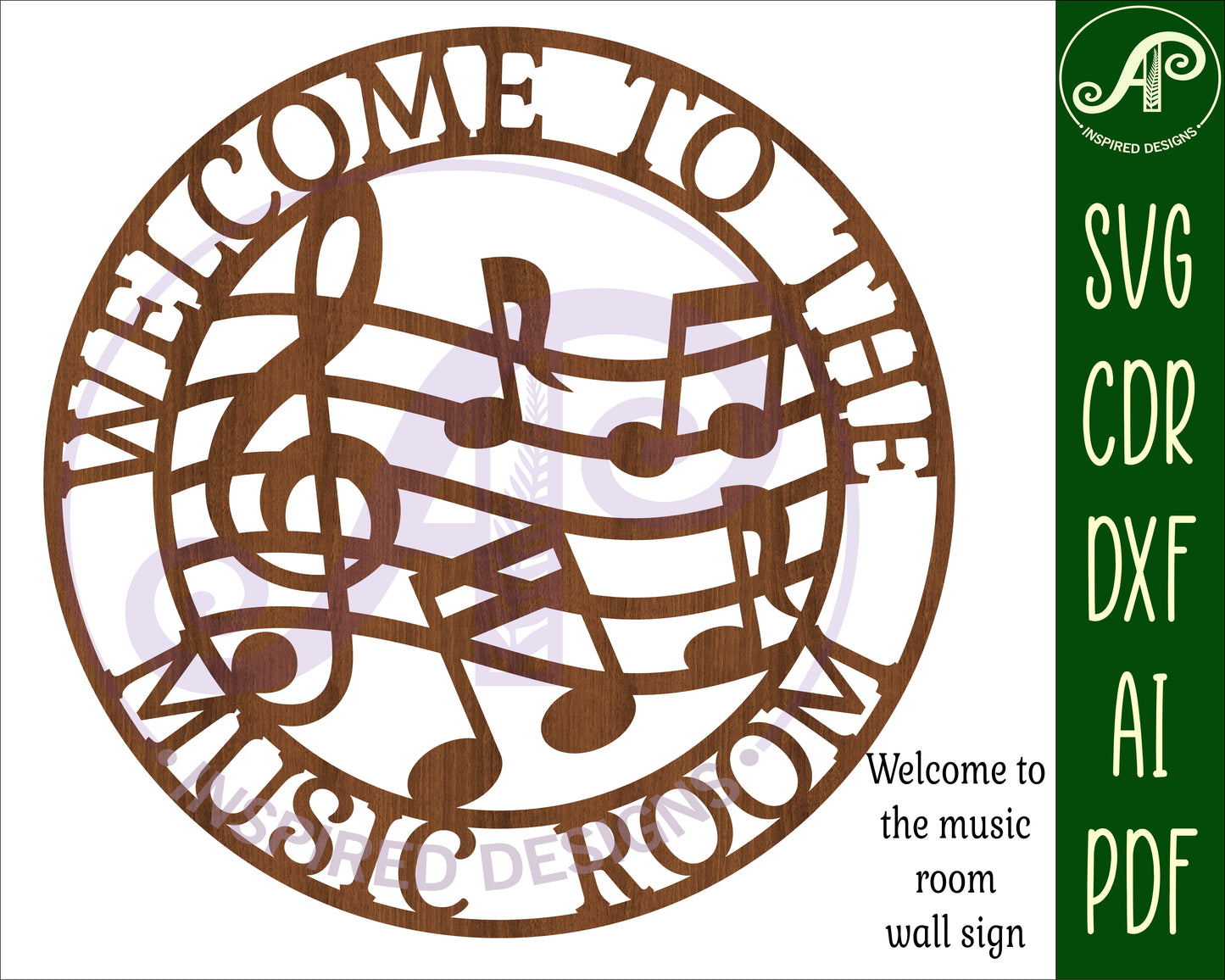 Music room wall sign design SVG / DXF / AI / PDF / CDR