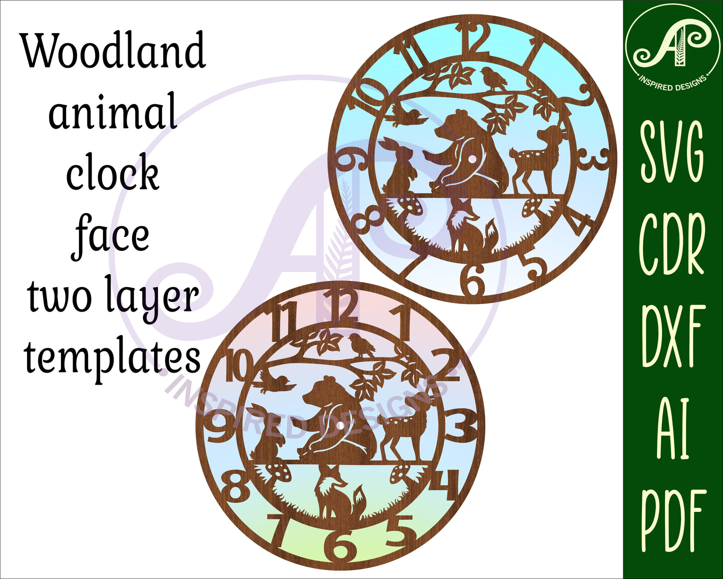 Woodland clock template design