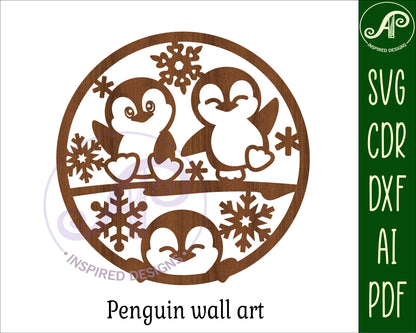 Penguin wall sign design SVG / DXF / AI / PDF / CDR