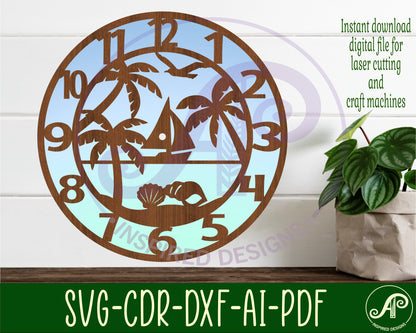 Beach clock template design