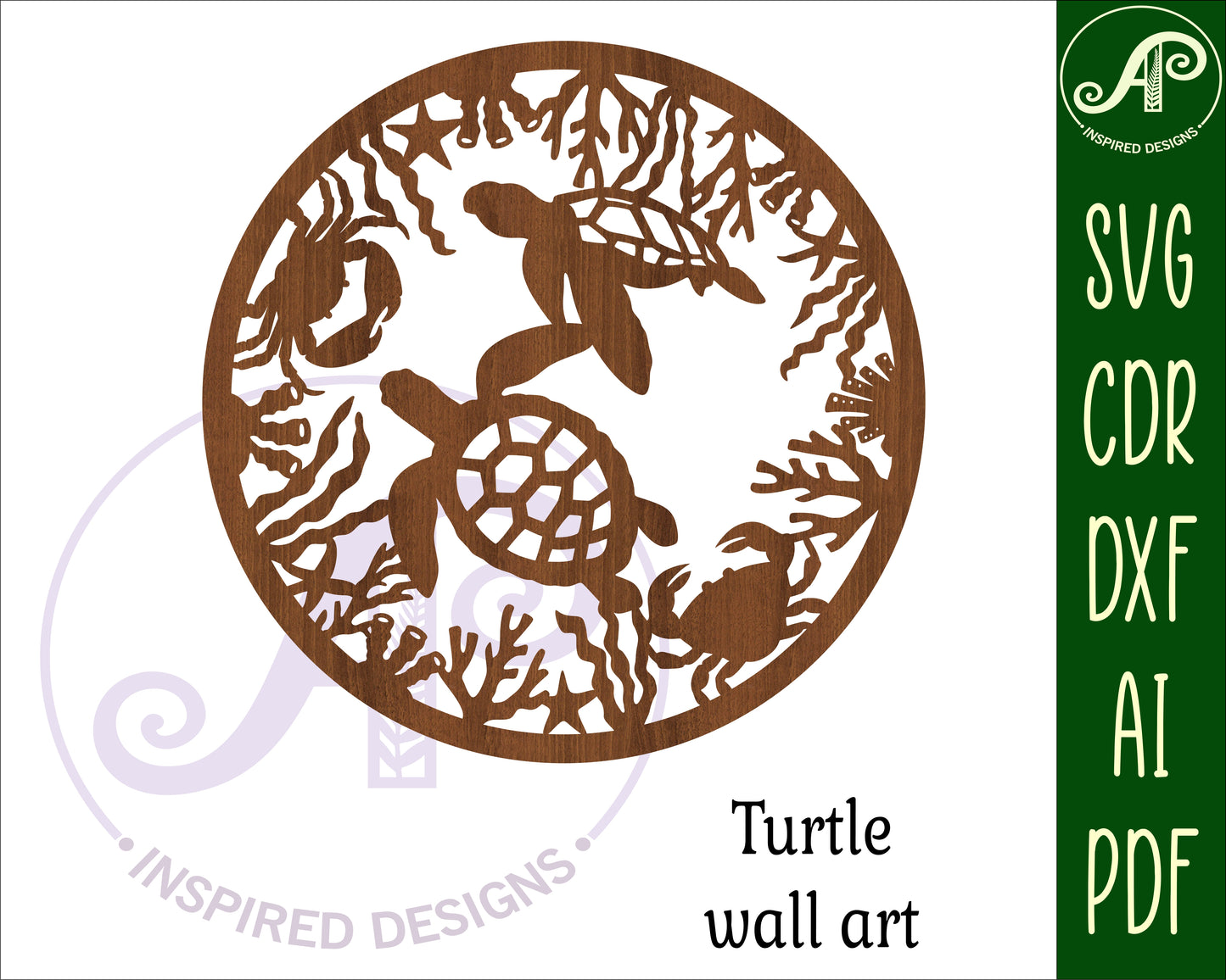 Turtle wall sign design SVG / DXF / AI / PDF / CDR