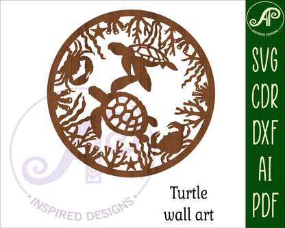 Turtle wall sign design SVG / DXF / AI / PDF / CDR