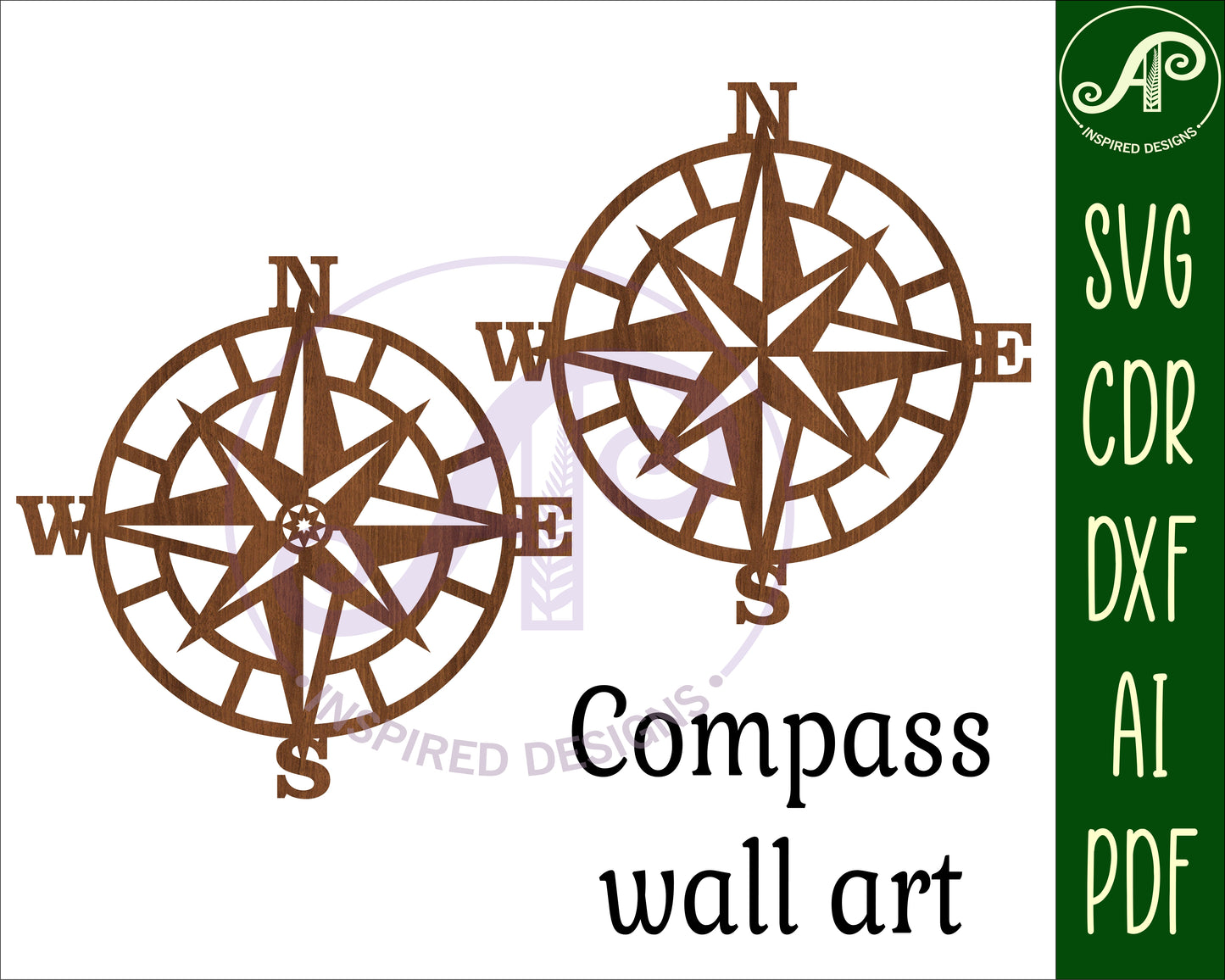 Compass wall sign design SVG / DXF / AI / PDF / CDR