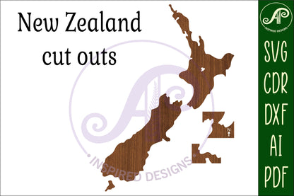 Solid NZ outline wall sign design SVG / DXF / AI / PDF / CDR