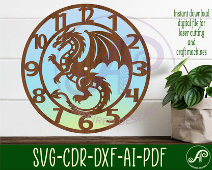 Dragon clock template design