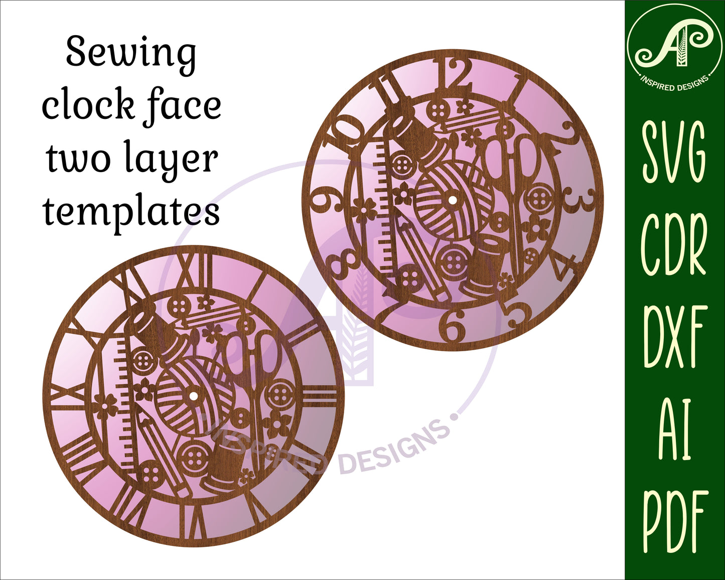 Sewing clock template design