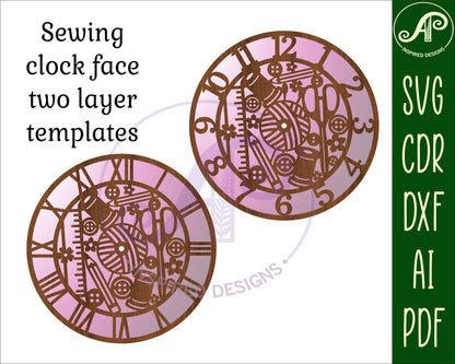 Sewing clock template design