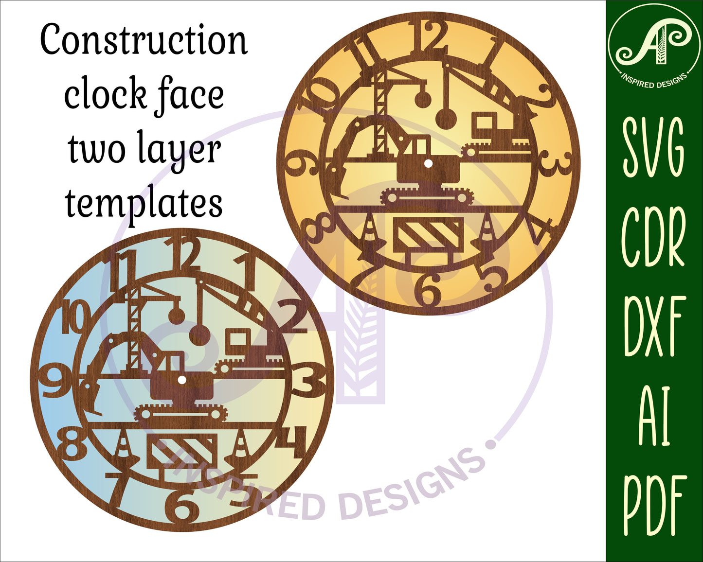 Construction clock template design