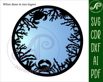 Coral reef wall sign design SVG / DXF / AI / PDF / CDR