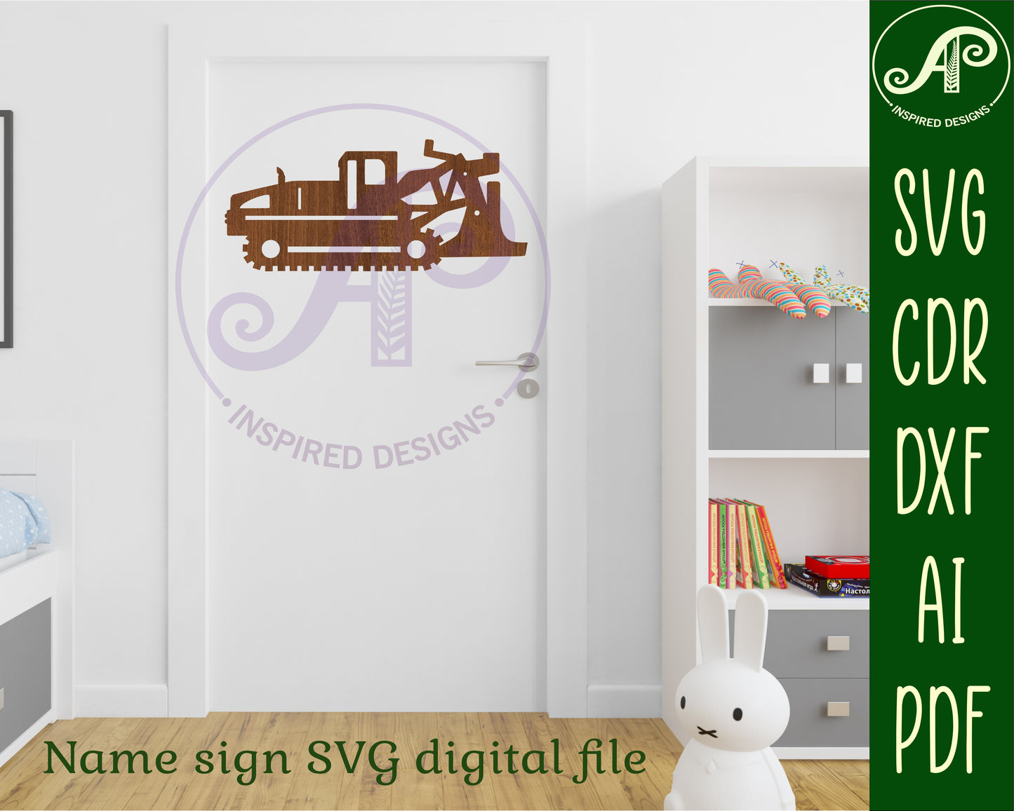 Drainage plow shapes wall signs