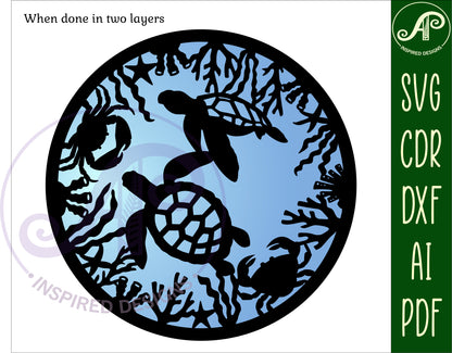 Turtle wall sign design SVG / DXF / AI / PDF / CDR