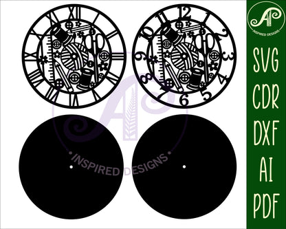 Sewing clock template design