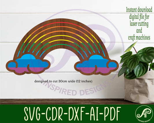 Rainbow wall sign design SVG / DXF / AI / PDF / CDR