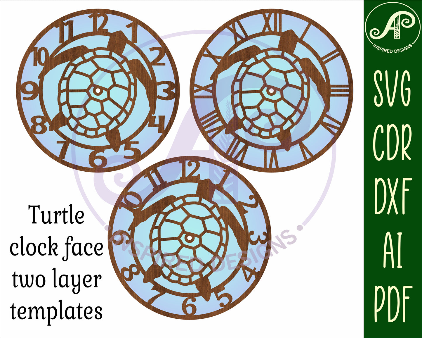 Turtle clock template design