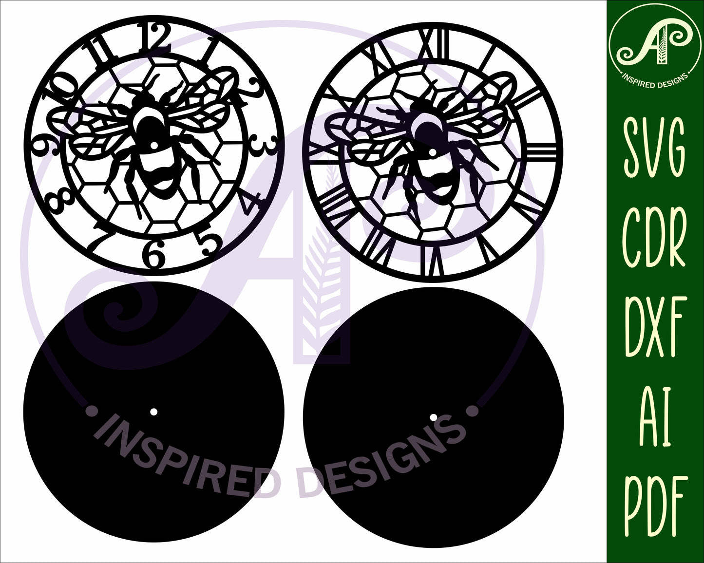 Bee clock template design