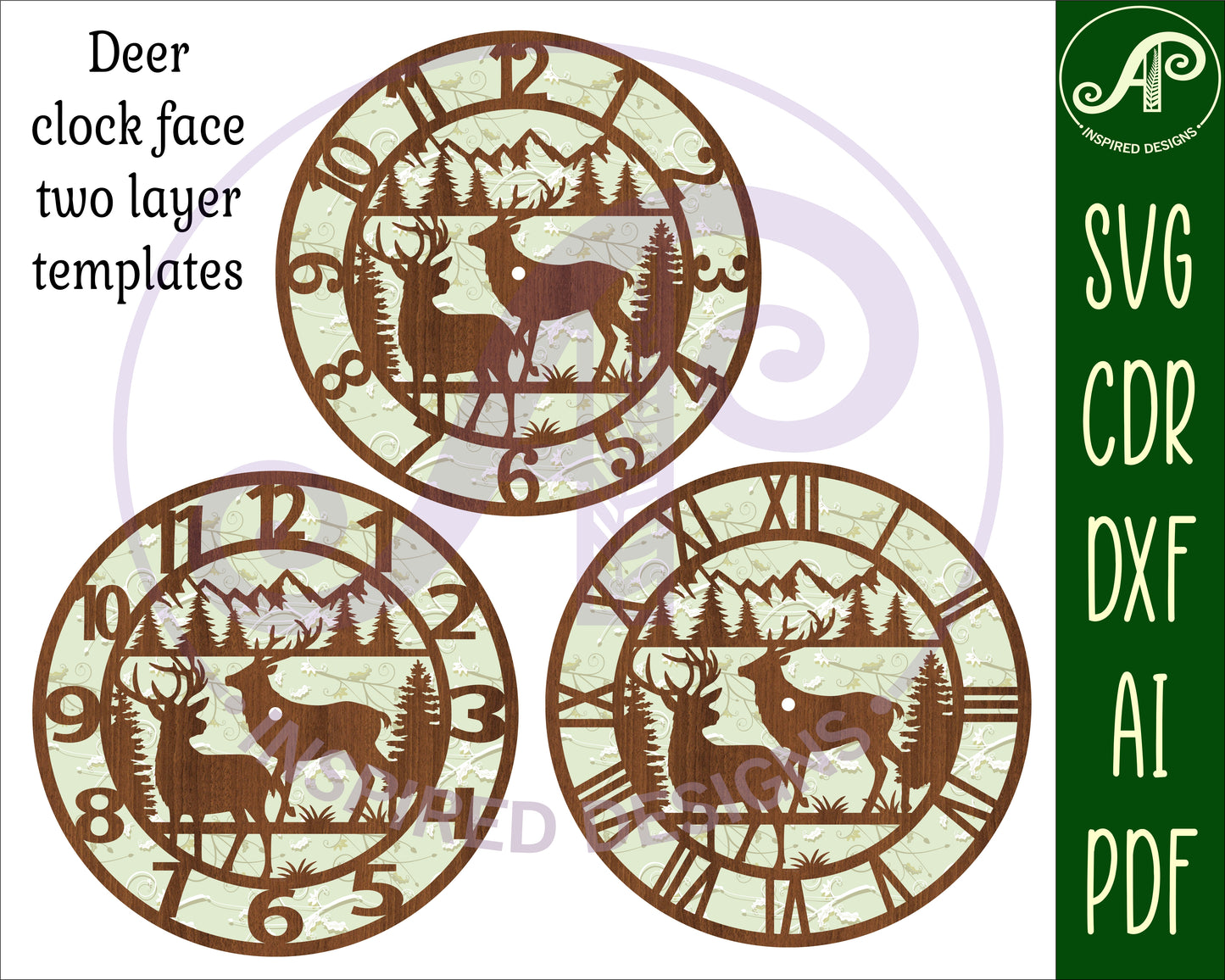 Deer clock template design