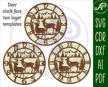 Deer clock template design