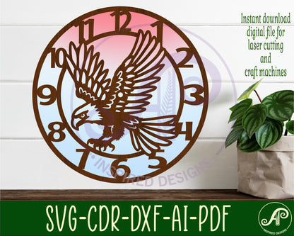 Eagle wall clock template designs