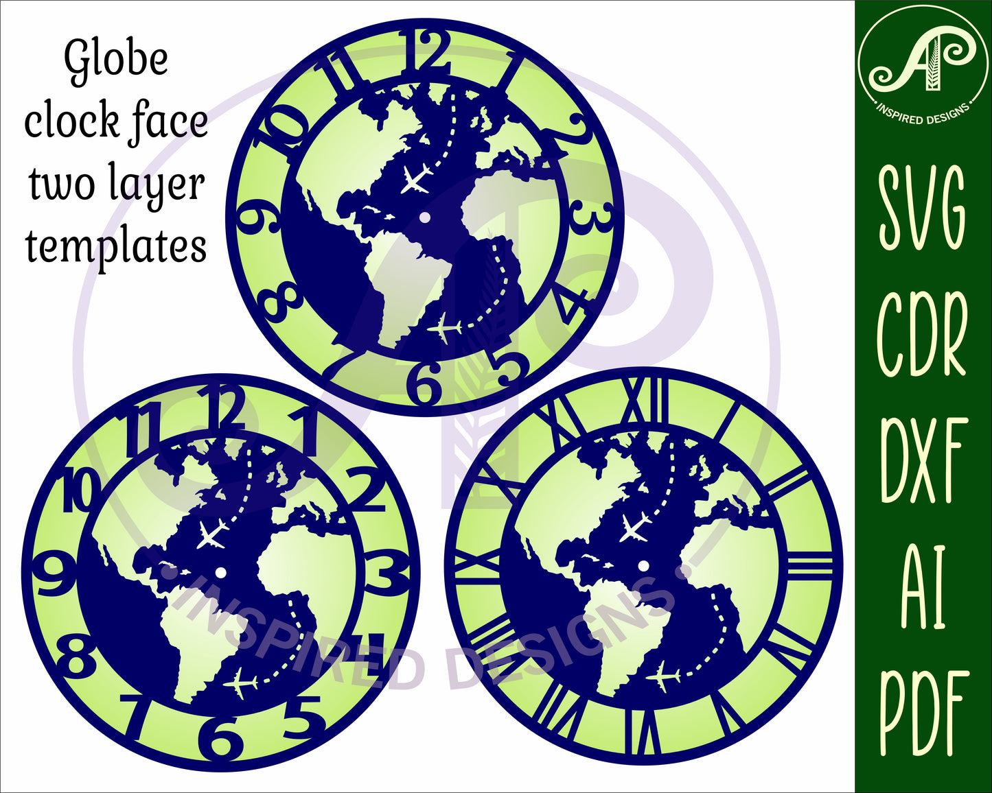 Globe clock template design