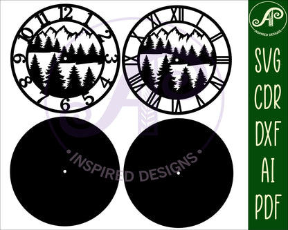 Forest clock template design