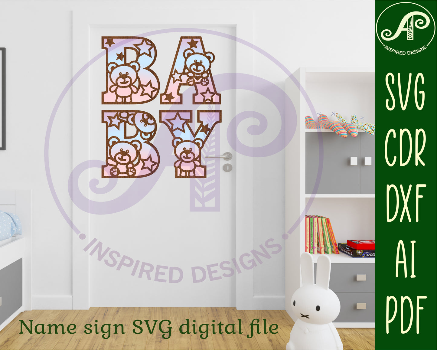 Teddy bear alphabet letter set. 49 letter options