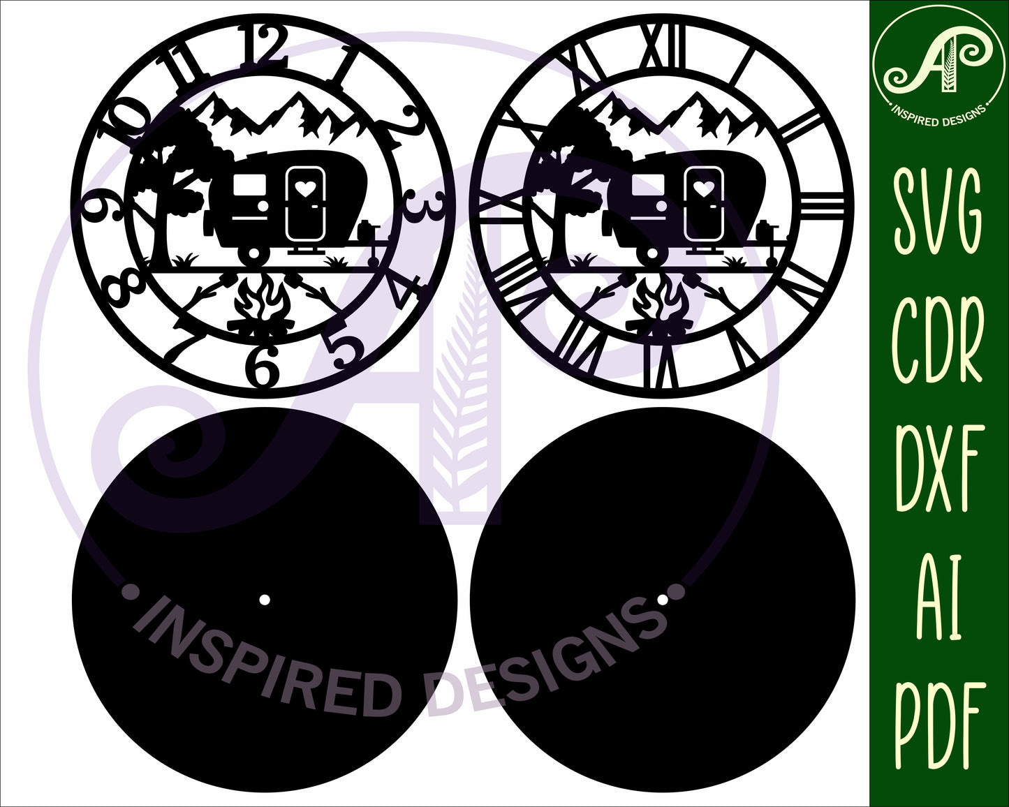 Caravan clock template design