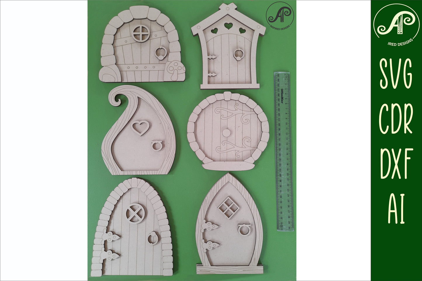 Two layer fairy door designs SVG / DXF / AI / PDF / CDR