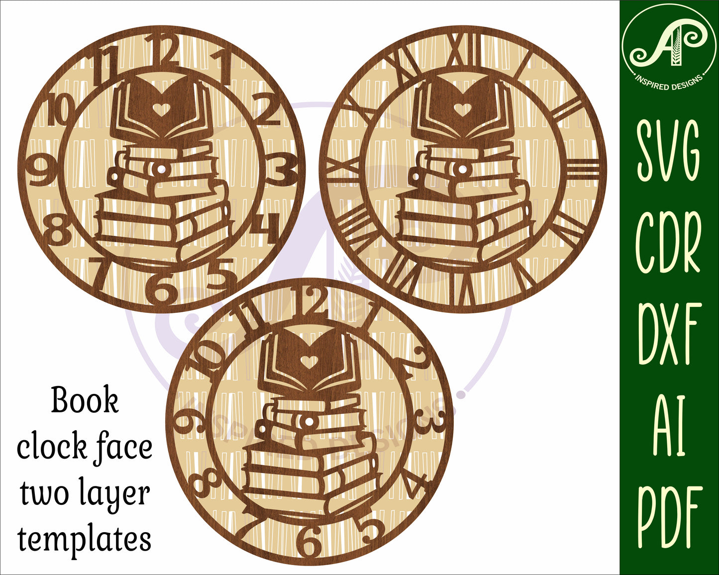 Book clock template design