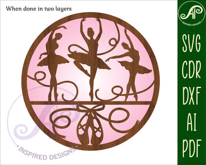 Ballerina wall sign design SVG / DXF / AI / PDF / CDR