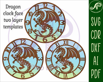 Dragon clock template design