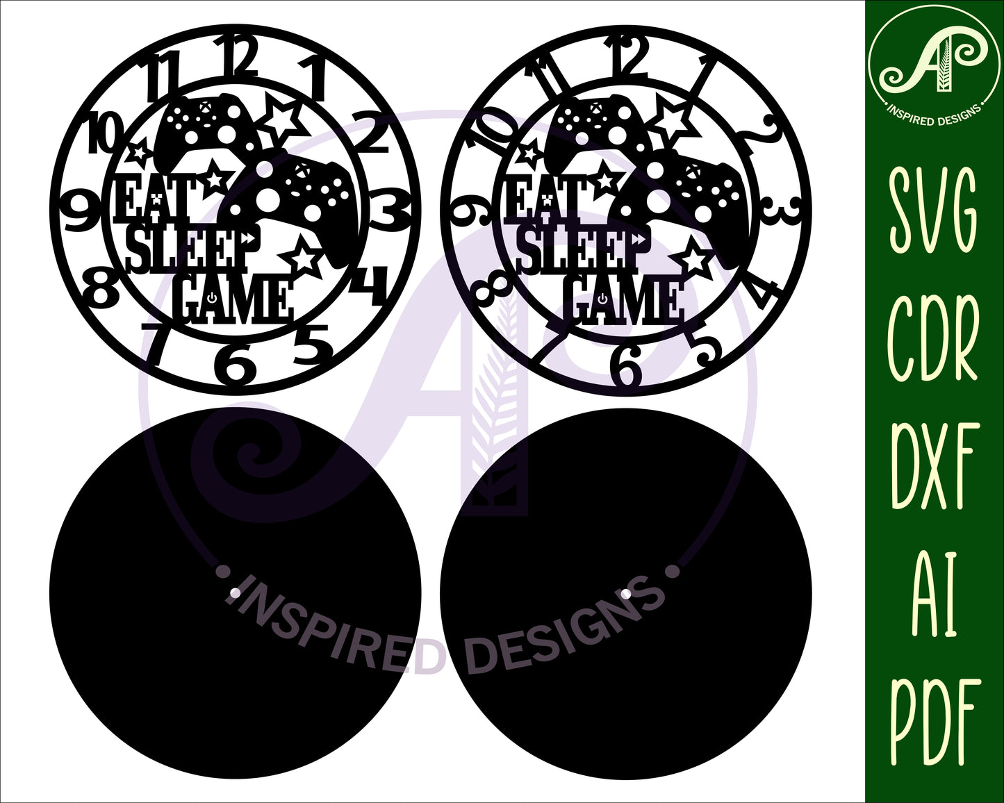 Gamer X clock template design