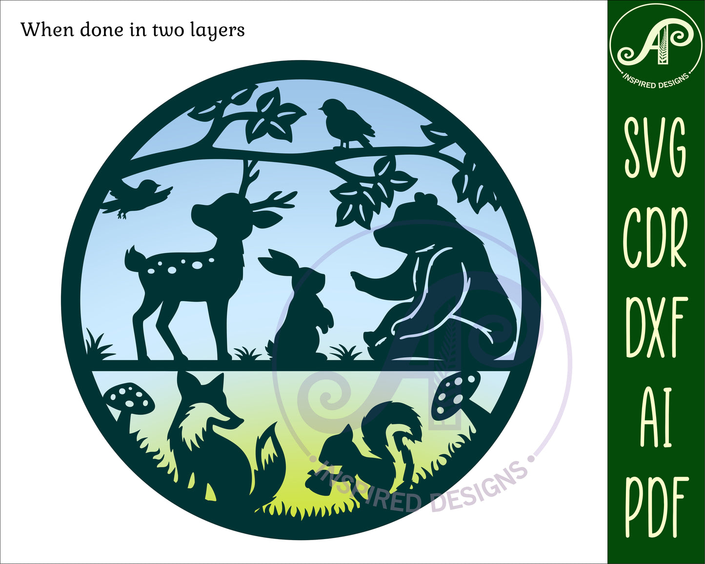 Woodland wall sign design SVG / DXF / AI / PDF / CDR