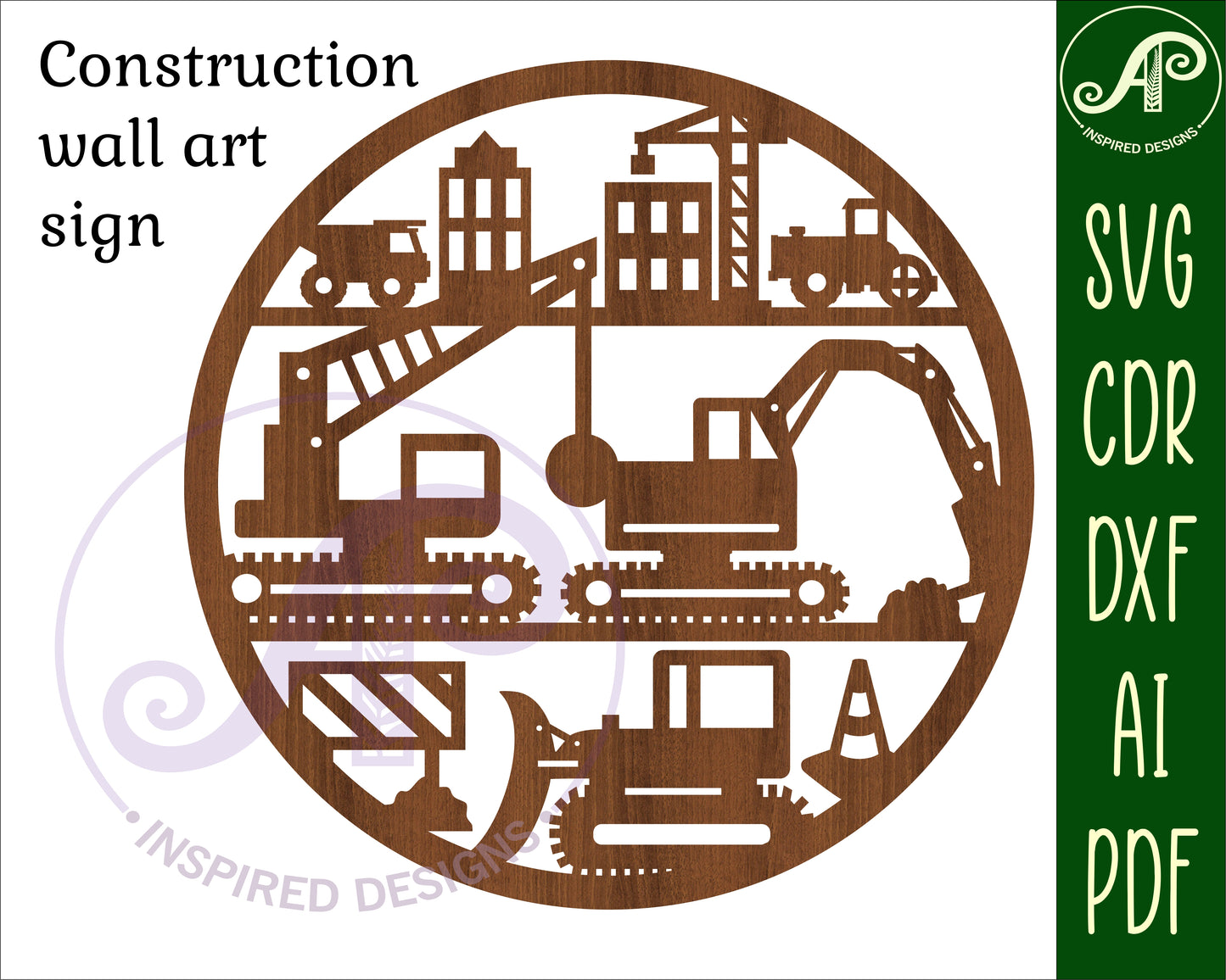 Construction wall sign design SVG / DXF / AI / PDF / CDR