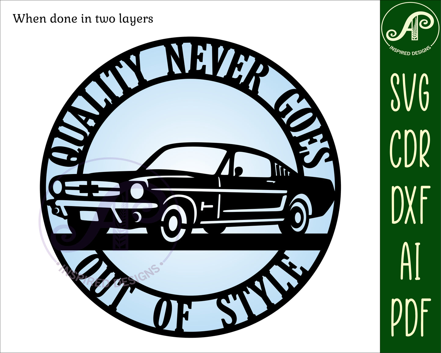 Mustang wall sign design SVG / DXF / AI / PDF / CDR