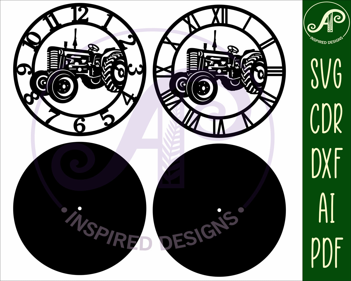 Tractor clock template design