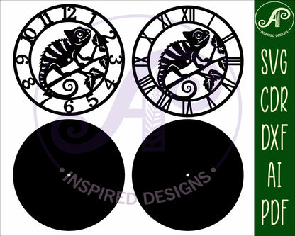 Chameleon clock template design