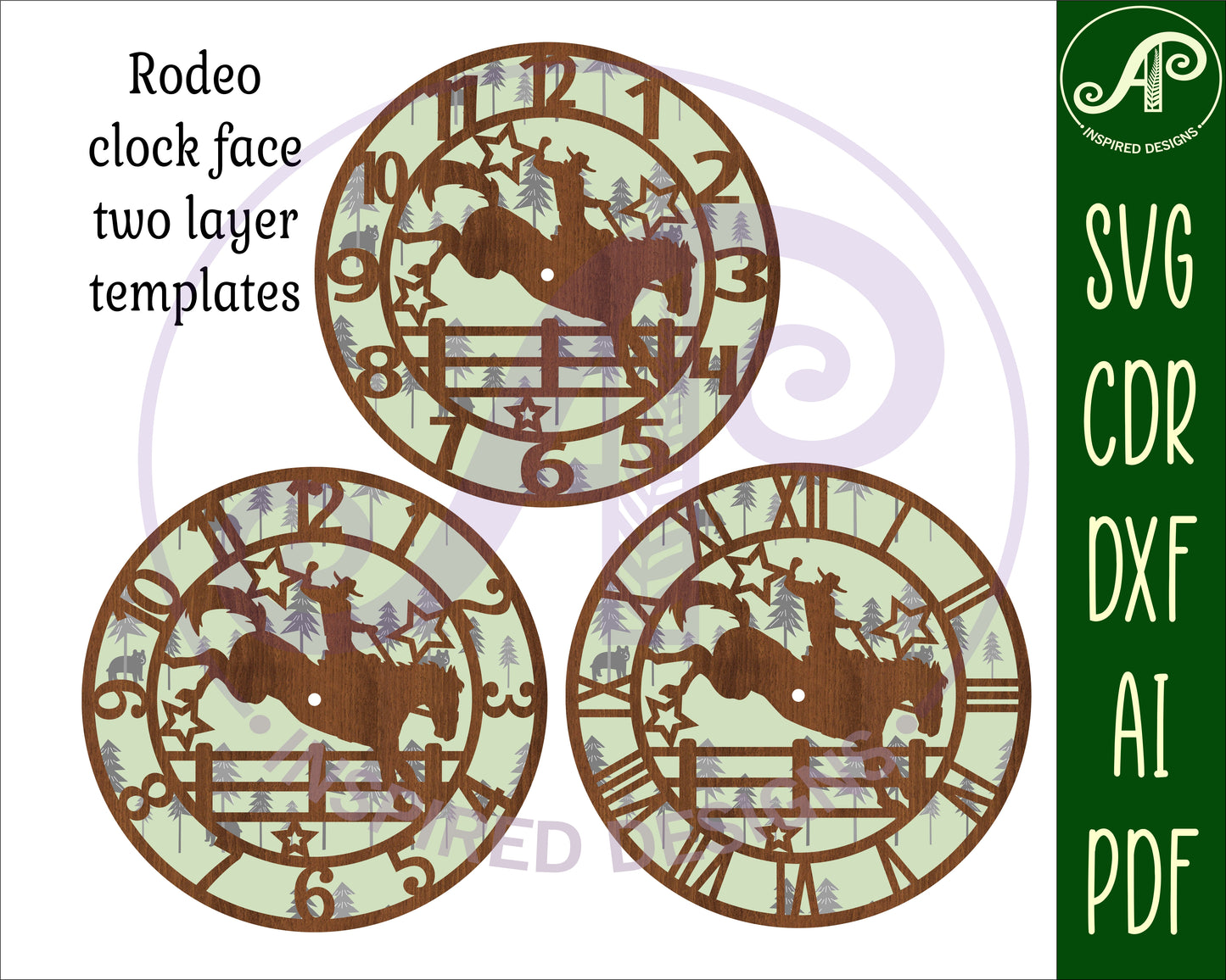 Rodeo clock template design