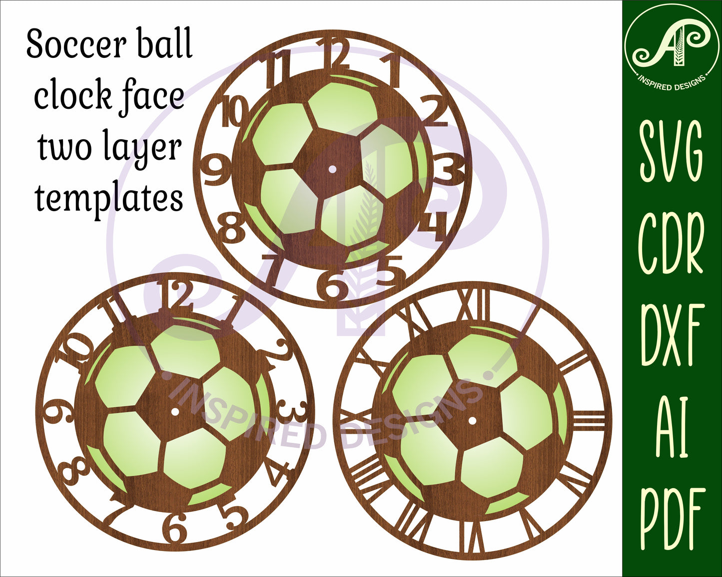 Soccer ball clock template design