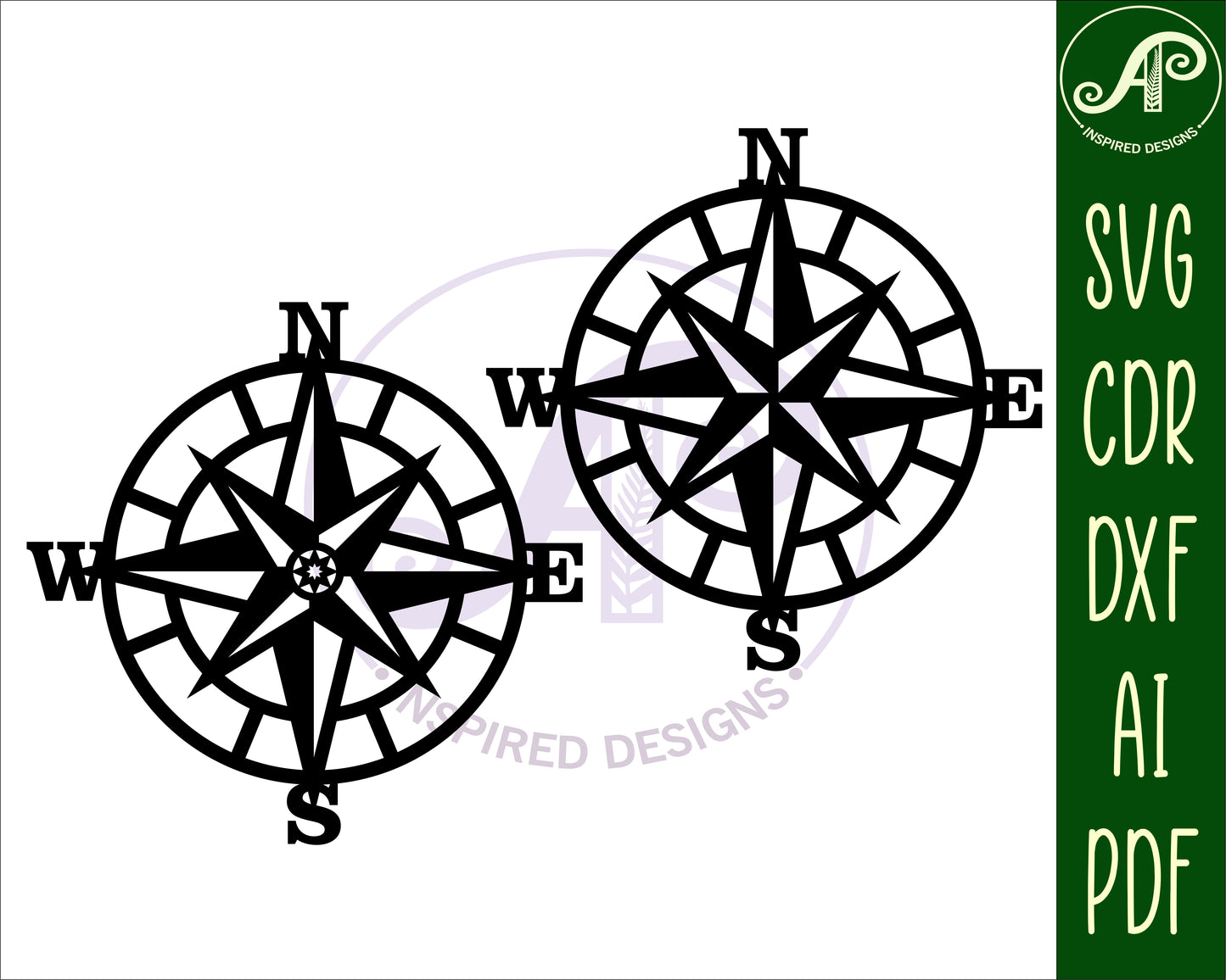 Compass wall sign design SVG / DXF / AI / PDF / CDR