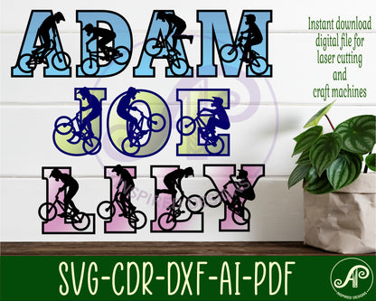 BMX alphabet letter set. 50 letter options