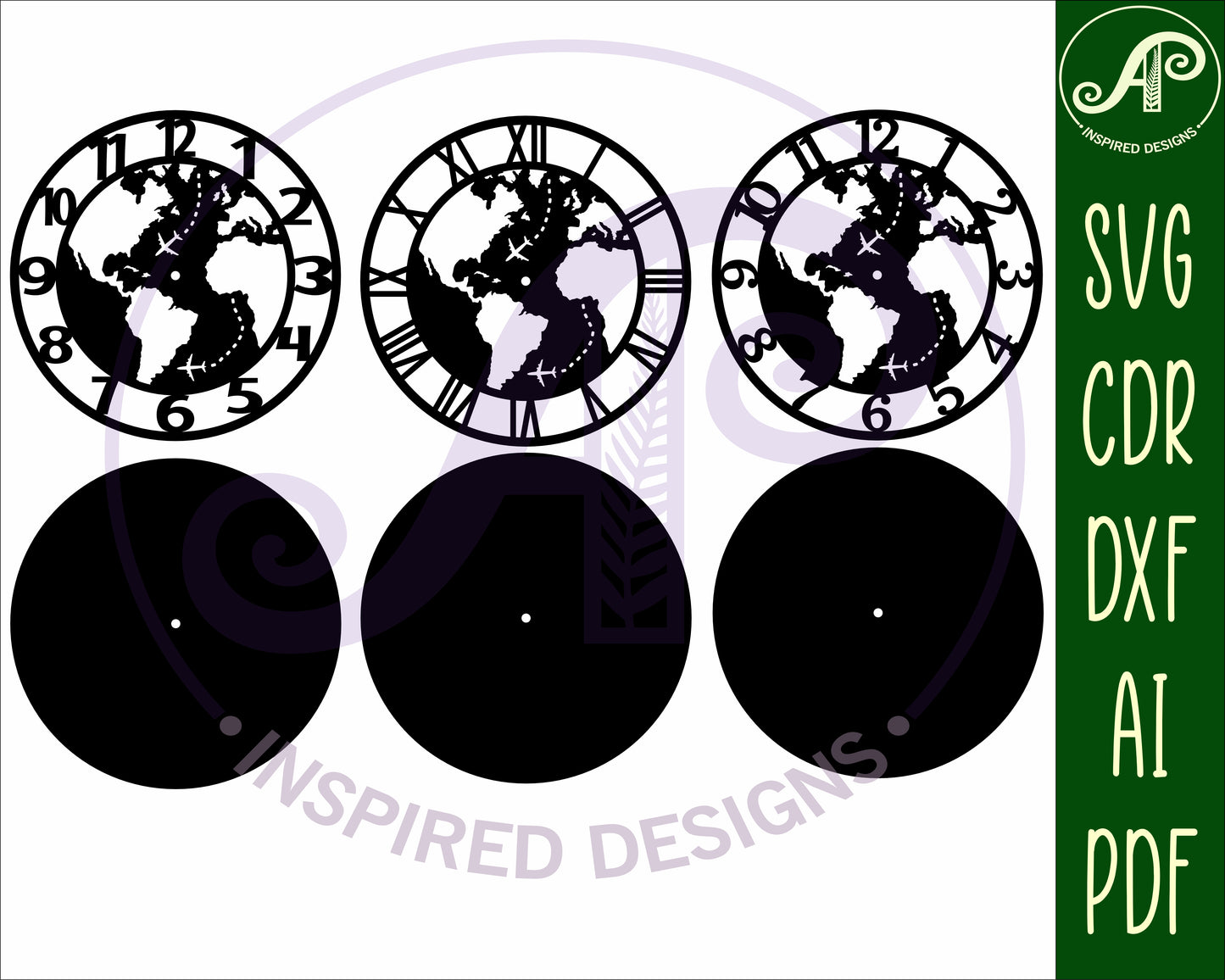 Globe clock template design