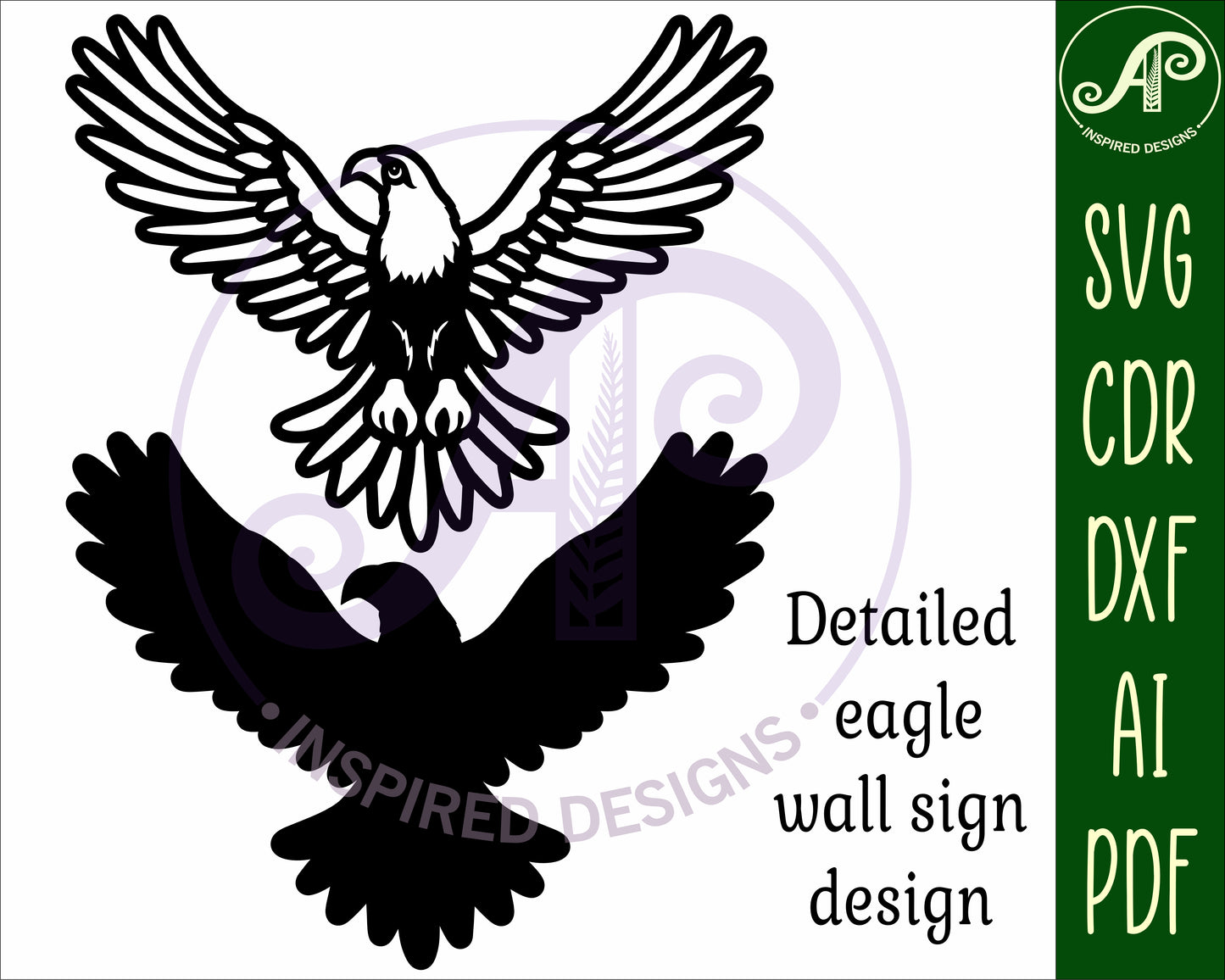 Eagle silhouette shapes wall signs