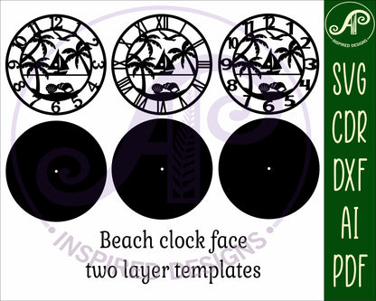 Beach clock template design