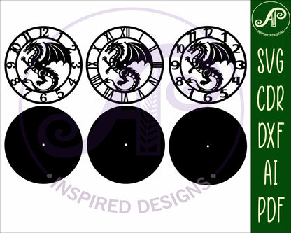 Dragon clock template design