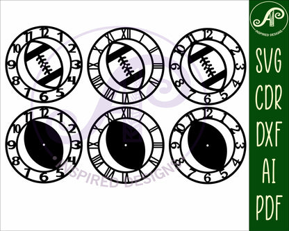 Football clock template design