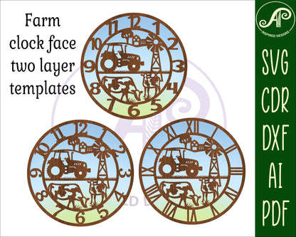 Farm clock template design